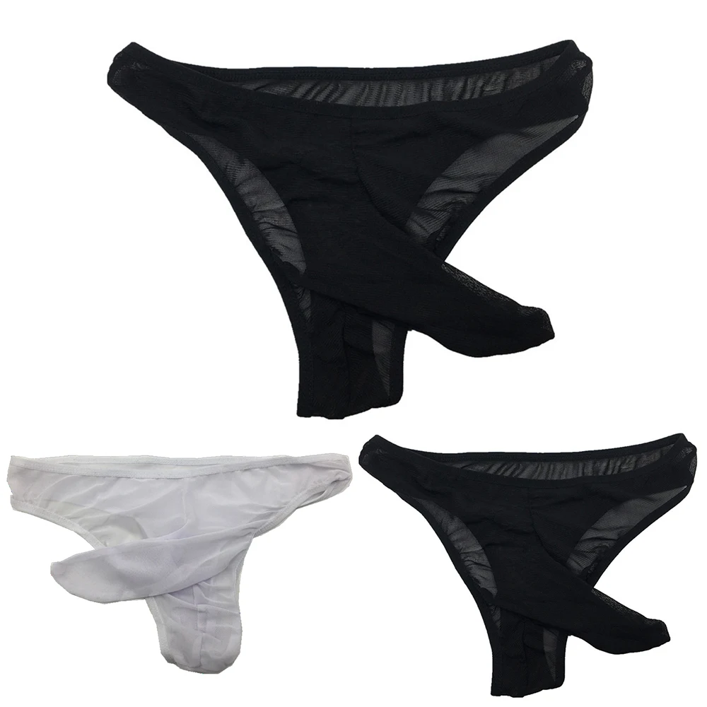 

Men Transparent Mesh Underwear See Through Panties Man Sexy Elephant Nose Panites Breathable Briefs Male Knickers