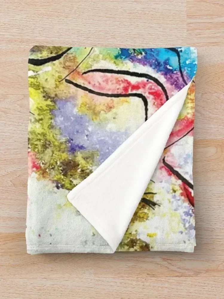 Kooky Kreatures Дилан: Зеленая собака с карикатурным принтом — Искусство Paquita Плед Диван