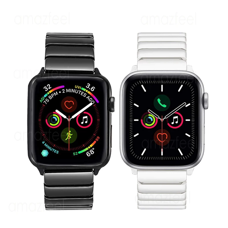 

Ceramic Watchband for Apple Watch 45mm 41mm Band 44mm 40mm 38mm 42mm Smart Watch Bracelet iWatch Series 7 6 SE 5 4 3 2 1 Strap