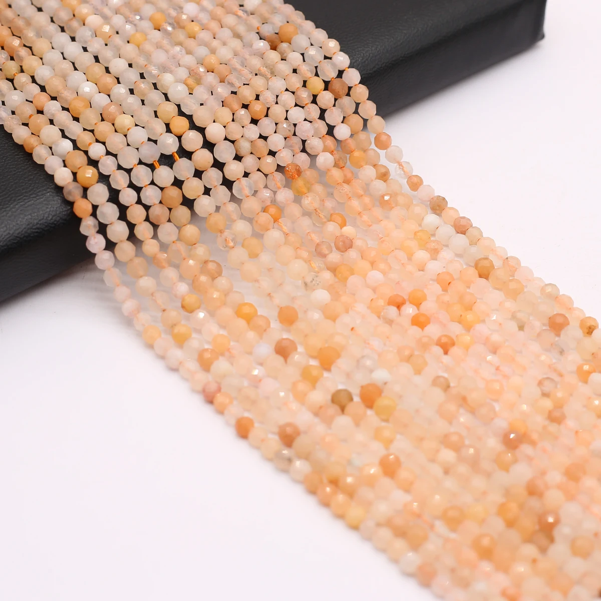 

4mm Natural Sun Stone Beads Section Round Shape Natural Agates Stone Loose Beaded for Making DIY Jewerly Necklace Bracelet