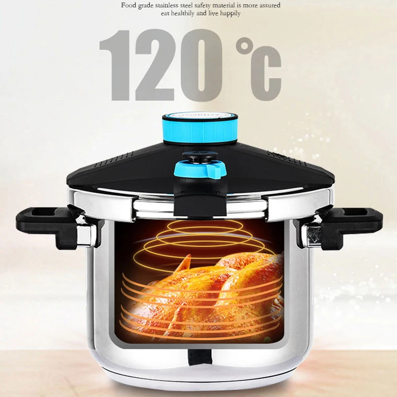 

304 Stainless Steel Household Gas Pressure Cooker Explosion-proof Induction Cooker Universal Multi-purpose Pot 100kpa