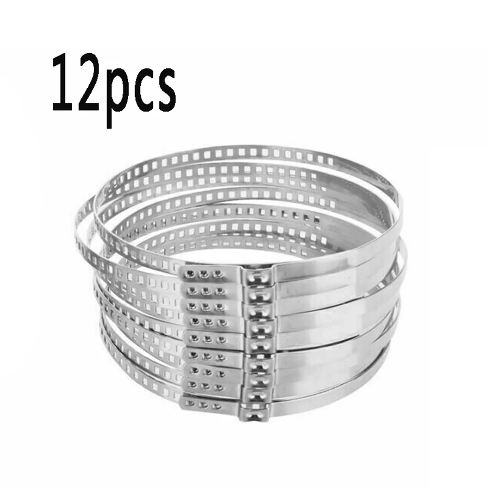 

12pcs Car CV Boot Clamp Adjustable Stainless Steel Drive Shaft Axle Joint Clip Replacement Universal Car Accessories