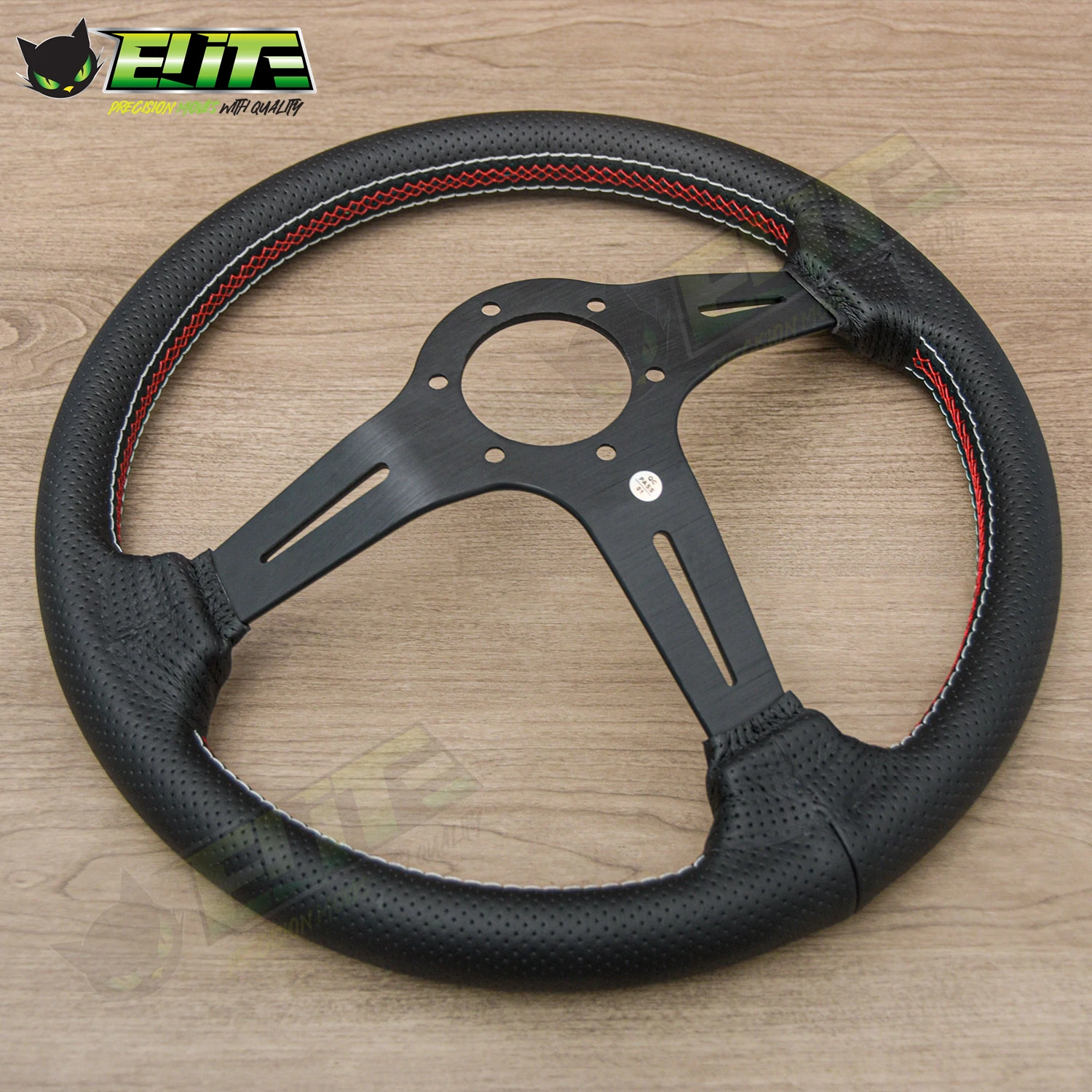 Черный кожаный руль JDM ND 350 мм для гонок спортивный игровой