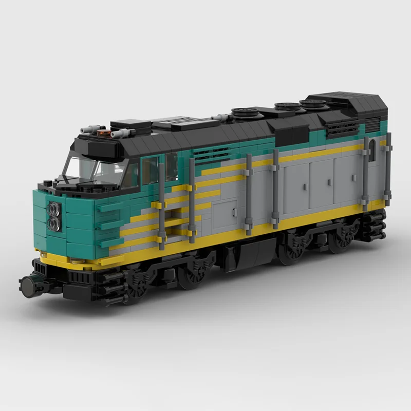Фото Железнодорожный поезд Moc Building Bricks Via Rail - модель локомотива F40PH-2D, технологические блоки, подарок, рождественская игрушка, набор для самостоятельной сборки №2