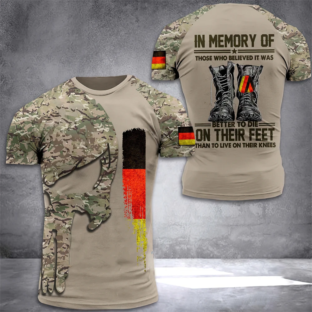 

202 Cotton German Flag Special Forces Retro T-shirt Sexy Shirt Man Plus Size Shirt Men's Clothing 3d Men's T-shirts Streetwear
