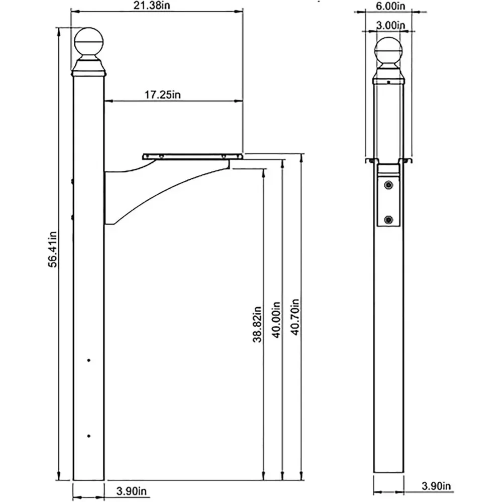 Алюминиевые почтовые ящики черный цвет