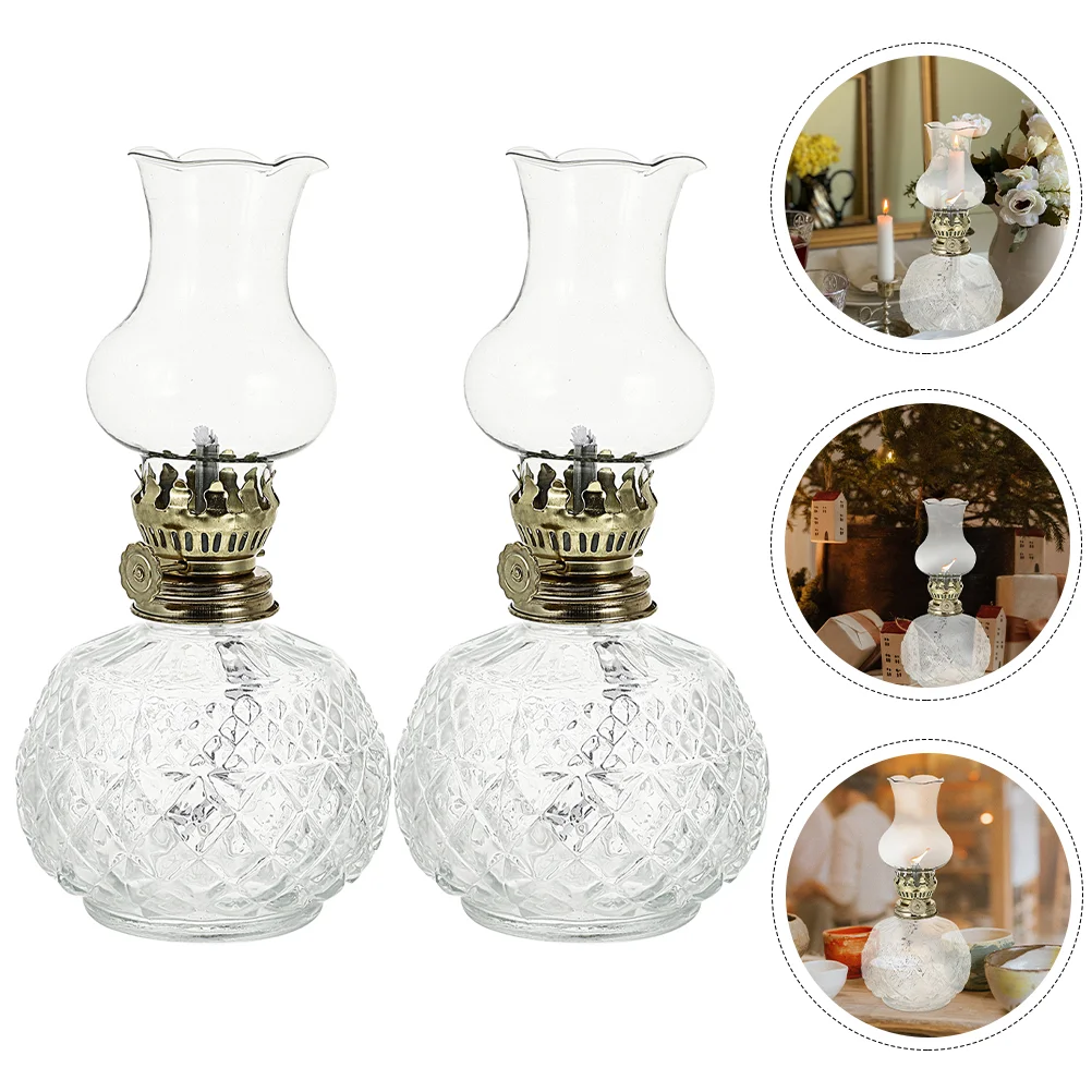 

Worship Decorative Outdoor Decor Oil Light Glass Crafts Lamp Wedding Chinese Style Lamps Home Household
