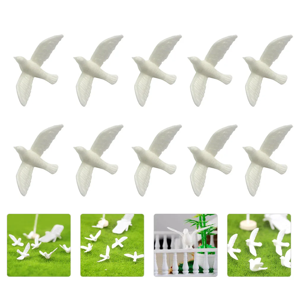 

Bird Miniature Pigeon Garden Dove Mini Decor Ornament Figurine Statue Sculpture Fairy White Figurines Animaldollhouse Birds