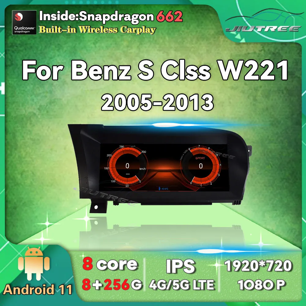 

Автомагнитола 2 Din, 10,25 дюйма, Android 11,0, для Mercedes Benz S Class 2005-2013, мультимедийный плеер, GPS-навигация, автомобильный стерео приемник