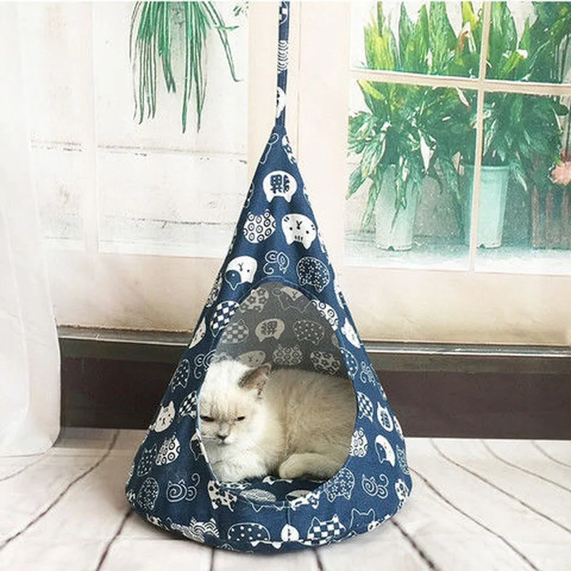 

Removable Cat Bed Cat House Hammock Cat for Window Conical Hanging Pet Supplies Washable Pets Tent Kitten Nest Cat Accessories