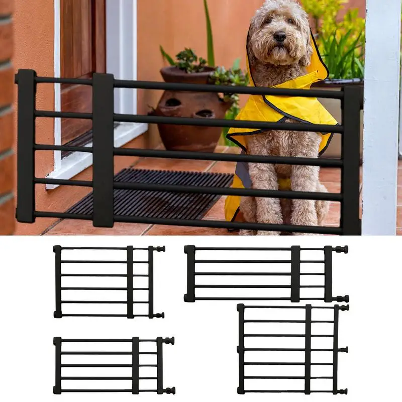 

Freestanding Dog Gates Isolated Fence Barrier Retractable Dog Fence For Dog Stairs Indoor Isolation Protection Barriers Bedroom