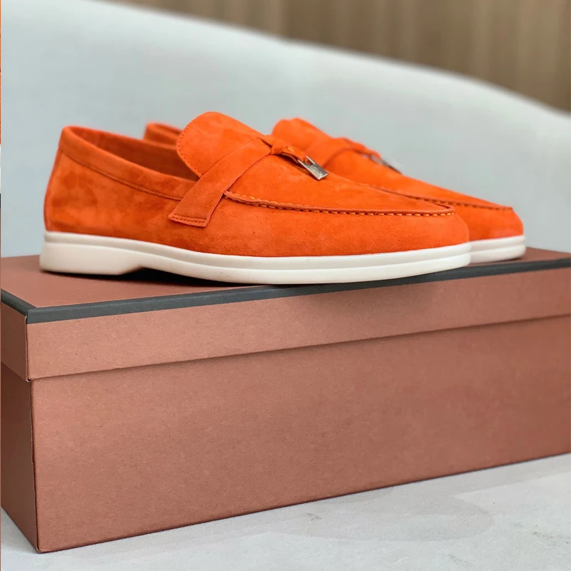 Women Loafers 2023 Boat Shoes Women Flock Suede Leather Women Casual Shoes Comfy Slip-on Fashion Drive footwear Summer Shoes