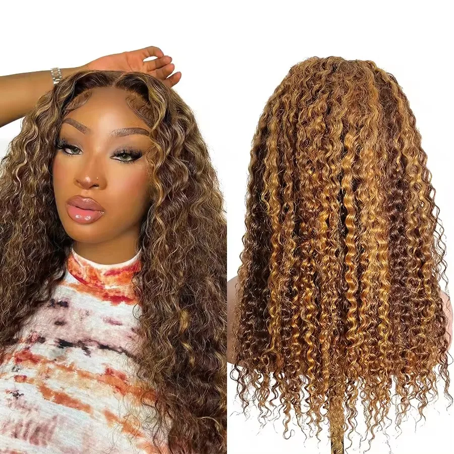 Alidiamond Water Wave Frontal Wig 13x6 Ombre Lace Front Human Hair Brazen Remy with Medium Cap Размер Прозрачный кружевн...