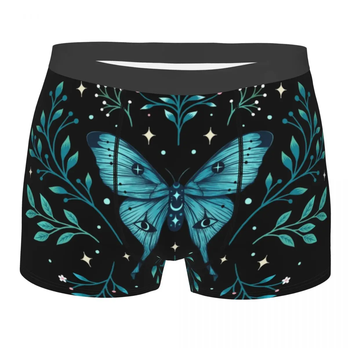 

Cool Mystical Moon Moth Boxer Shorts Panties Male Underpants Breathbale Gothic Witch Occult Witchcraft Briefs Underwear