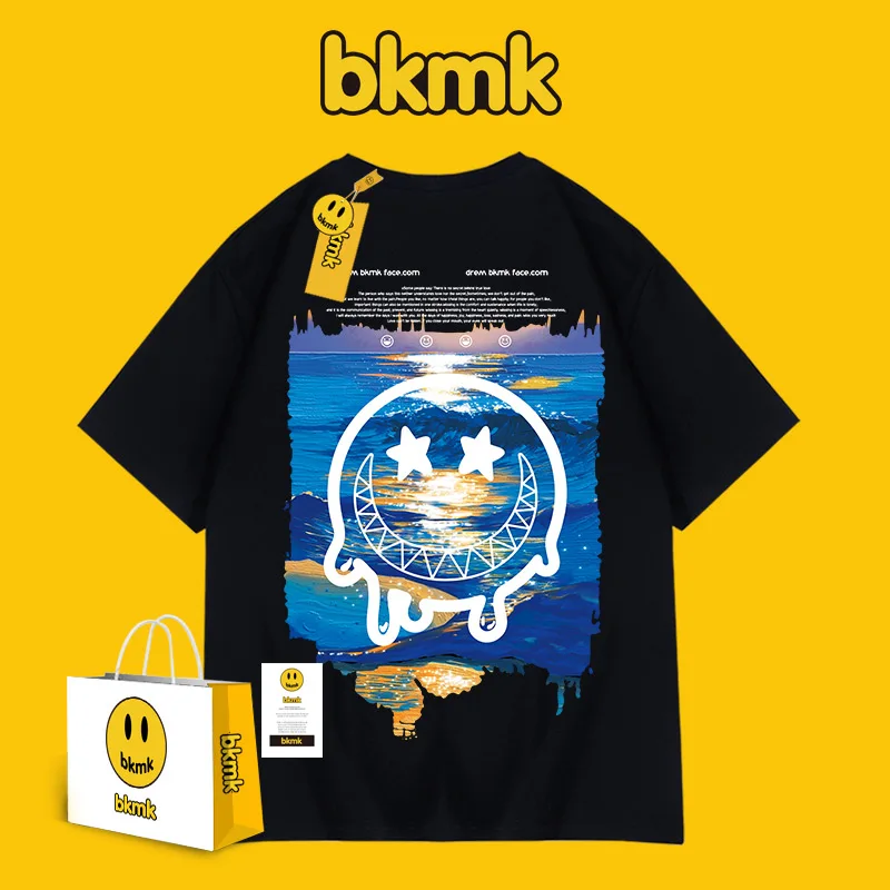 

Little Devil Graphics T-Shirt Tide Brand Loose High Street 100% Cotton Short Sleeve Couple Wear 2022 New Summer Clothes Tops