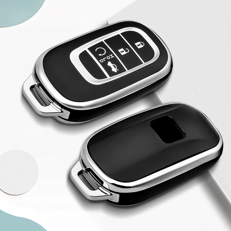 

Чехол для автомобильного ключа из ТПУ с 4 кнопками для Honda Civic Accord HR-V CR-V CRV 2021 2022 2023, защитный держатель для автомобильного брелка, аксессуары