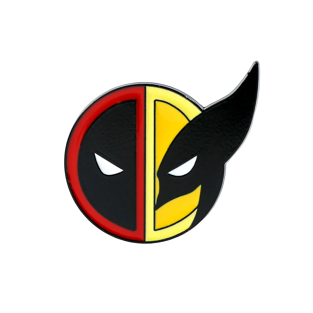 Металлический значок Дэдпул и Росомаха MINISO