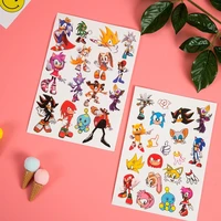sonic hedgehog children diy cartoon tattoo stickers small fresh cartoon image waterproof and durable printing stickers