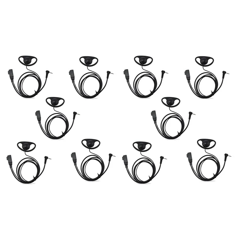 10X D Tipo 1 Pin 2.5Mm Auricolare Auricolare Ptt Mic Auricolare Microfono Per Motorola Talkabout Mh230R Tlkr T3 T4 T60 T80 Mr350R Radio