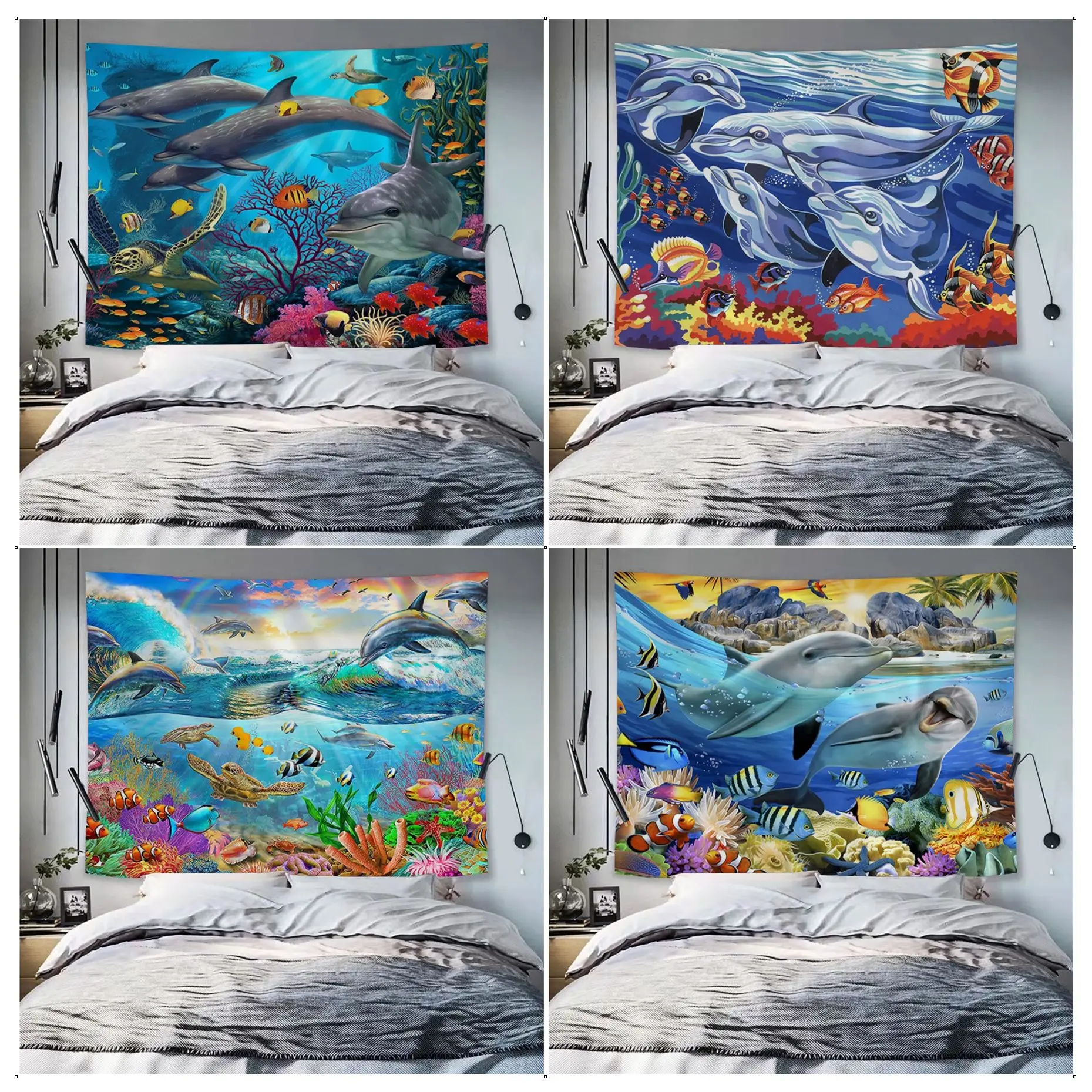 

dream scene underwater world Chart Tapestry Bohemian Wall Tapestries Mandala Wall Hanging Home Decor
