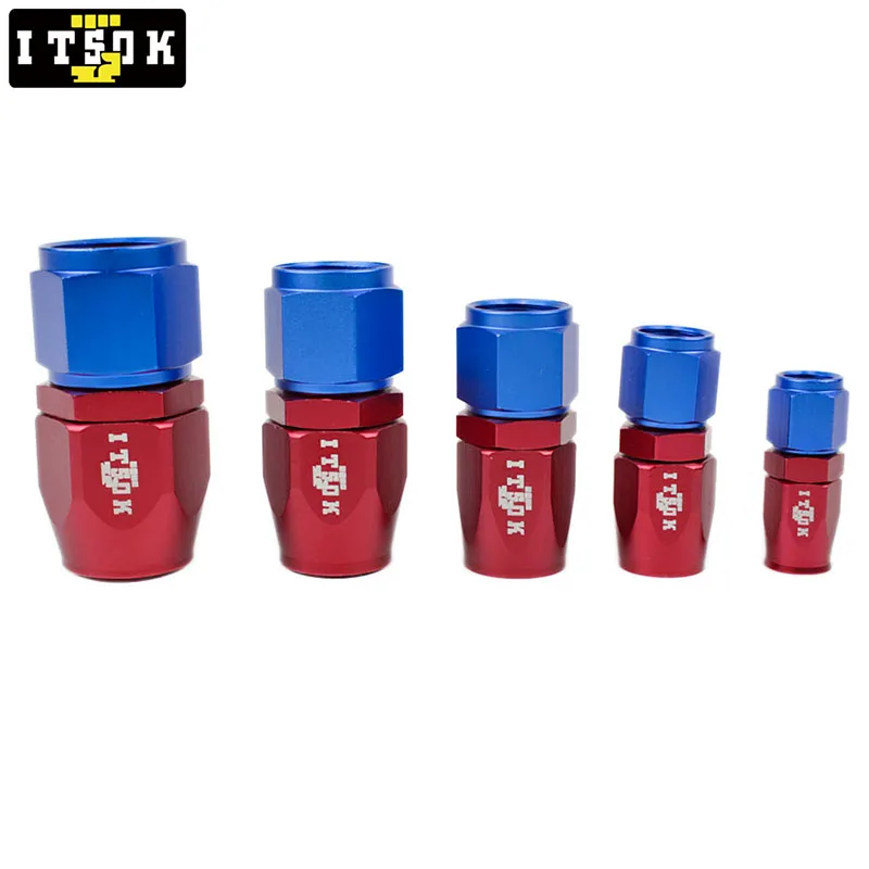 Универсальный Алюминиевый шланг для масла 1 шт. AN4 AN6 AN8 AN10 AN12 0 ° 45 90