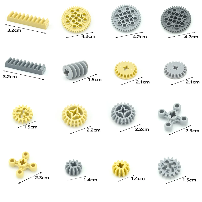 Конструктор MOC технический для оси шестерни детали кирпича стойка червя