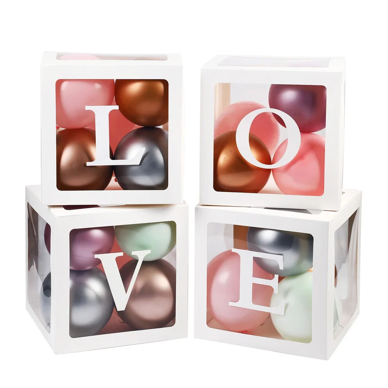 

Wedding Decoration Transparent Letter Balloon Box Birthday Party Decoration Kids Ramadan Baby Shower Valentines Day Decoration