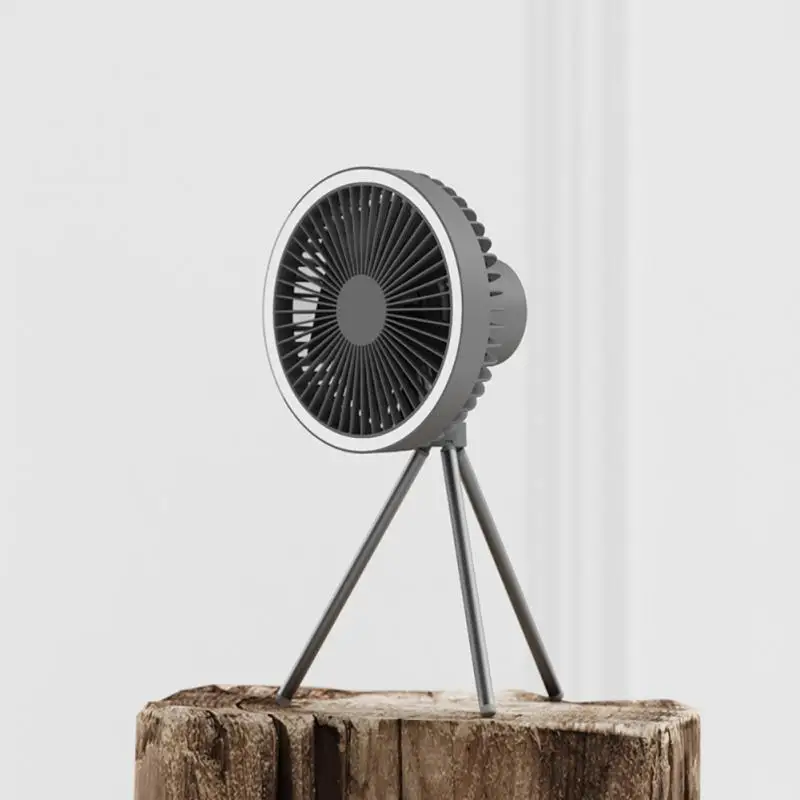 

Multifunction Home Appliances USB Chargeable Desk Tripod Stand Air Cooling Fan With Night Light Outdoor Camping Ceiling Fan