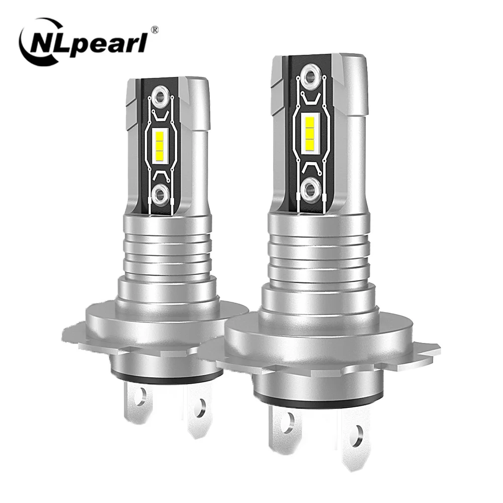 

Светодиодная лампа NLpearl Mini12V H7, Размер 1:1, белая лампа для фар, 6000 лм, K, безвентиляторная беспроводная автомобильная светодиодная лампа H7, ярк...