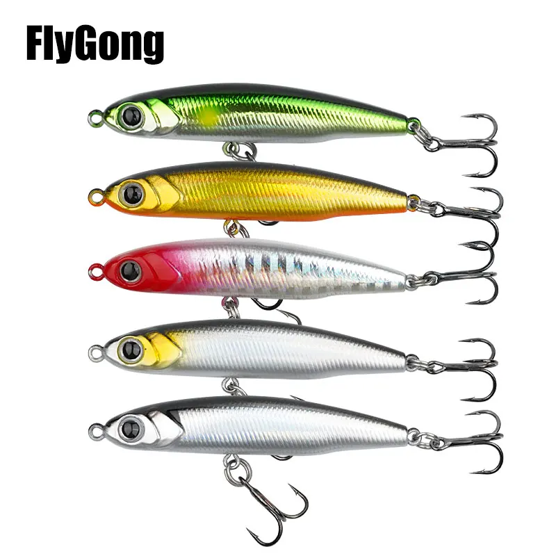 

1pcs Sinking vibration 3g/5g/8g stickbait casting 50mm/58mm Pencil walking baits casting hard artificial 3D fishing