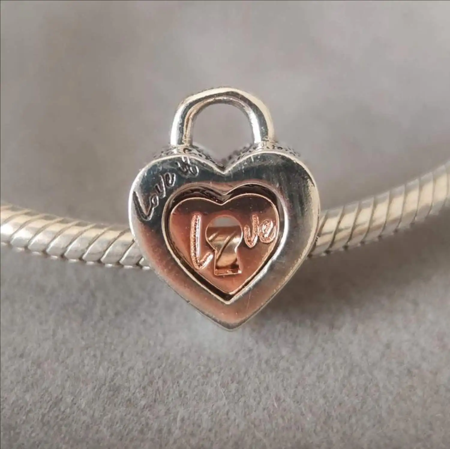 Фото Подвеска с замком в форме сердца OVE подходит для браслета Pandora/подарок для нее/подвеска-ожерелье/подвеска ручной работы, подарок из серебра 925, очаровательные ювелирные изделия №2