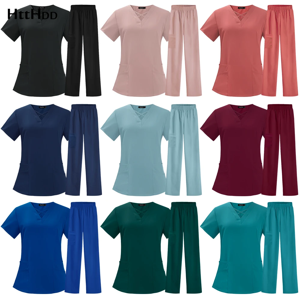 9 цветов оптовая цена топы с коротким рукавом брюки униформа для кормления
