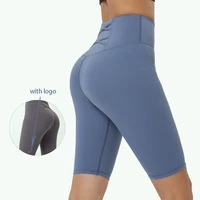 sexy crossover yoga shorts women with logo hip lifting cycling jogging pants high waist quick dry sports fitness leggings summer