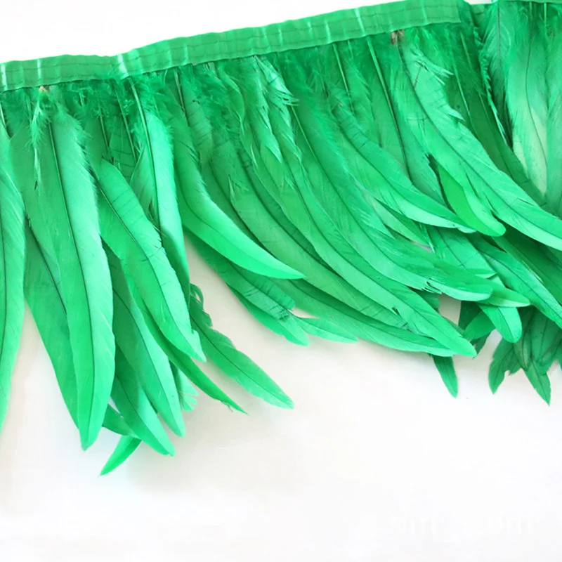 

25-40cm Natural Dyed Goose Feathers Trims Real Geese Feather Trim Fringe Ribbons Feathers for Crafts Plumas Wedding Accessories