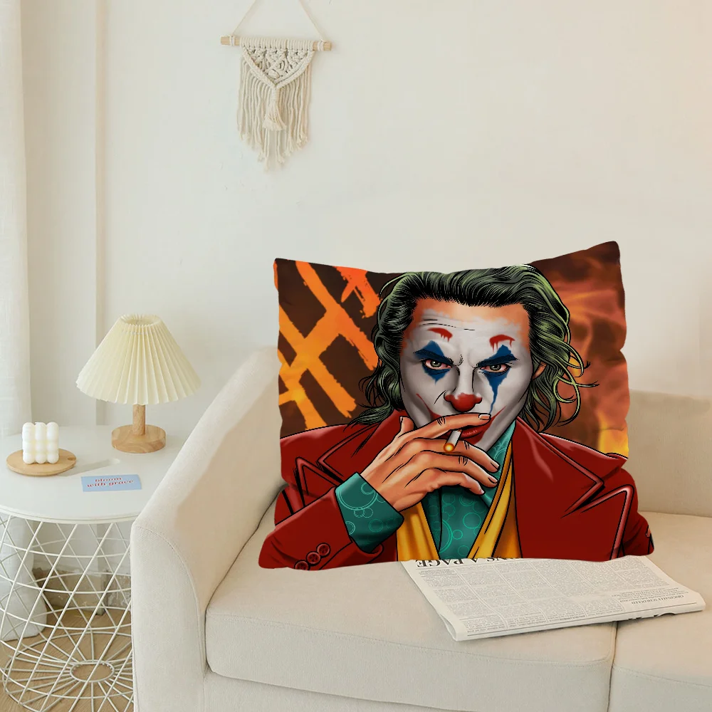 Квадратная Наволочка С Принтом Джокера 45x45 См Экологически Чистая Декоративная