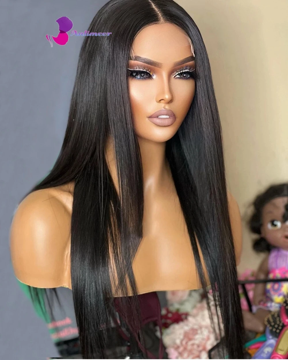 Jet Black Silk Base Top Front 13X4 Ear to Ear Deep Parting Human Hair 13x4/13x6 Lace Front Wig Silk Straight Wig For Black Women