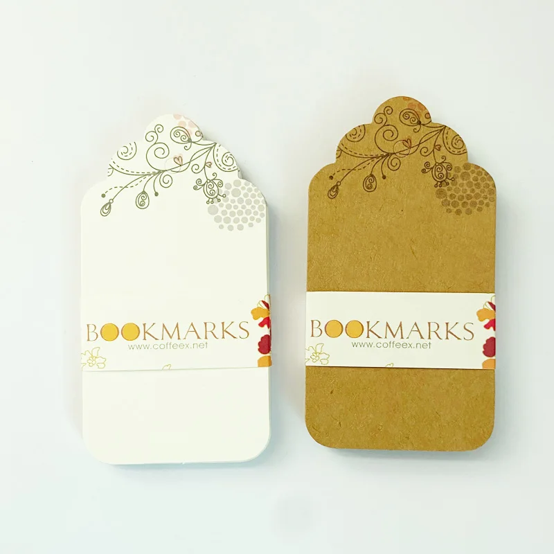 

White Kraft Paper Tags Gift Hang Tag Labels Printed DIY Bookmark Packaging Decoration Message Cards Party Supplies 20pcs Mix