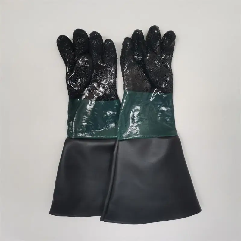 

1 Pair Heavy Duty Sandblasting Gloves 60cm Work Gloves With Sealing Rubber Ring Sandblast Cabinet Parts Sand Blaster Gloves