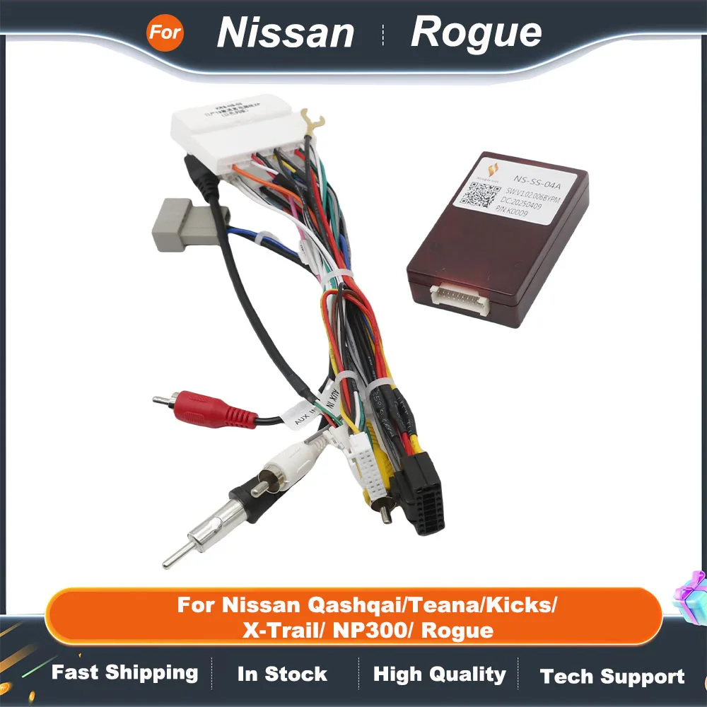 

Canbus Box NS-SS-04A для Nissan Qashqai/Teana/Kicks/X-Trail/NP300/ Rogue/ Поддержка 360-градусной функции камеры для 16-контактного Android-радио