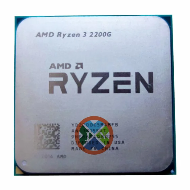 Used AMD Ryzen 3 2200G R3 2200G 3.5 GHz Quad-Core Quad-Thread CPU Processor YD2200C5M4MFB Socket AM4 1