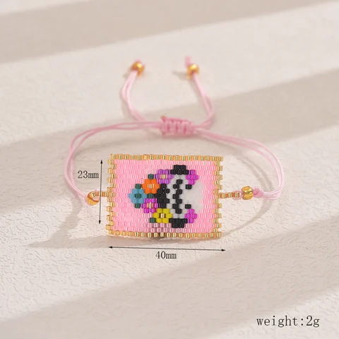 ZHONGVI Boho Этнические тканые браслеты с бусинами Миюки, набор для женщин, веревочный браслет ручной работы, розовый браслет, подарок другу, ювелирные изделия