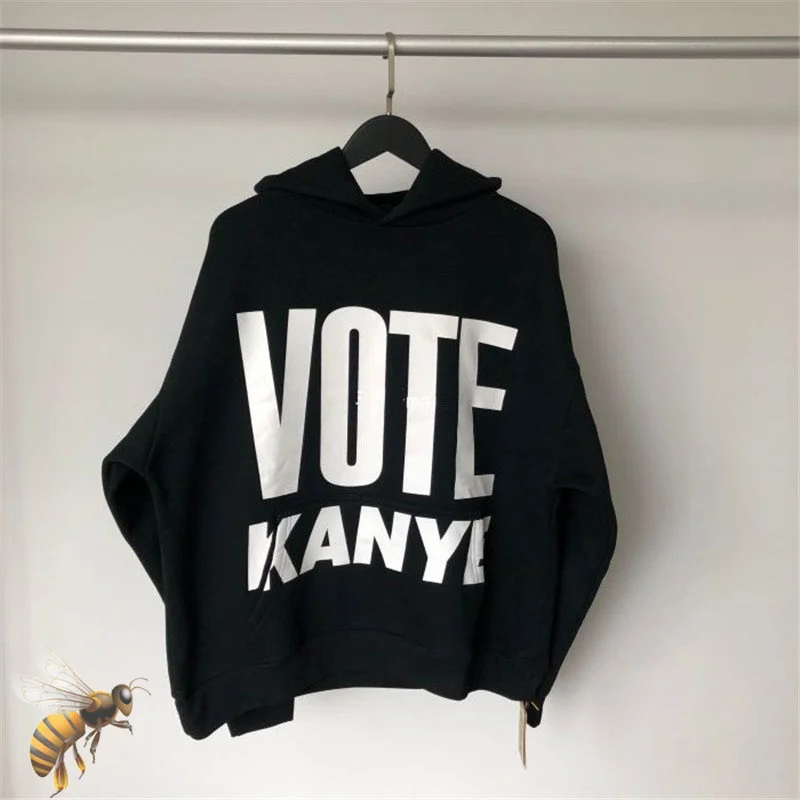 

6 2023ss Season VOTE KANYE Hoodie Men Women High Quality Cotton Lettering Sweatshirts Pullovers