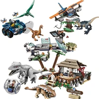 2022 world dinosaur tyrannosaurus rex vs ankylosaurus building block bricks toy for children christmas gifts with 75941