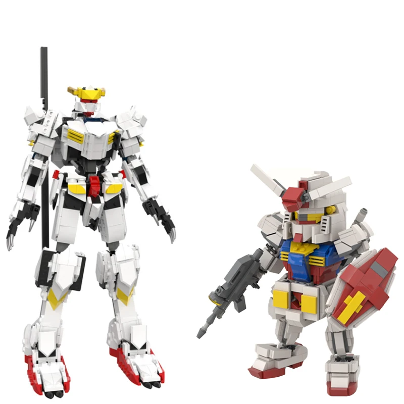 

Конструктор Moc Gundamed аниме «робот», строительные блоки серии ASW-G-08 RX, Сборная модель, военное оружие, боевой робот, детская игрушка в подарок