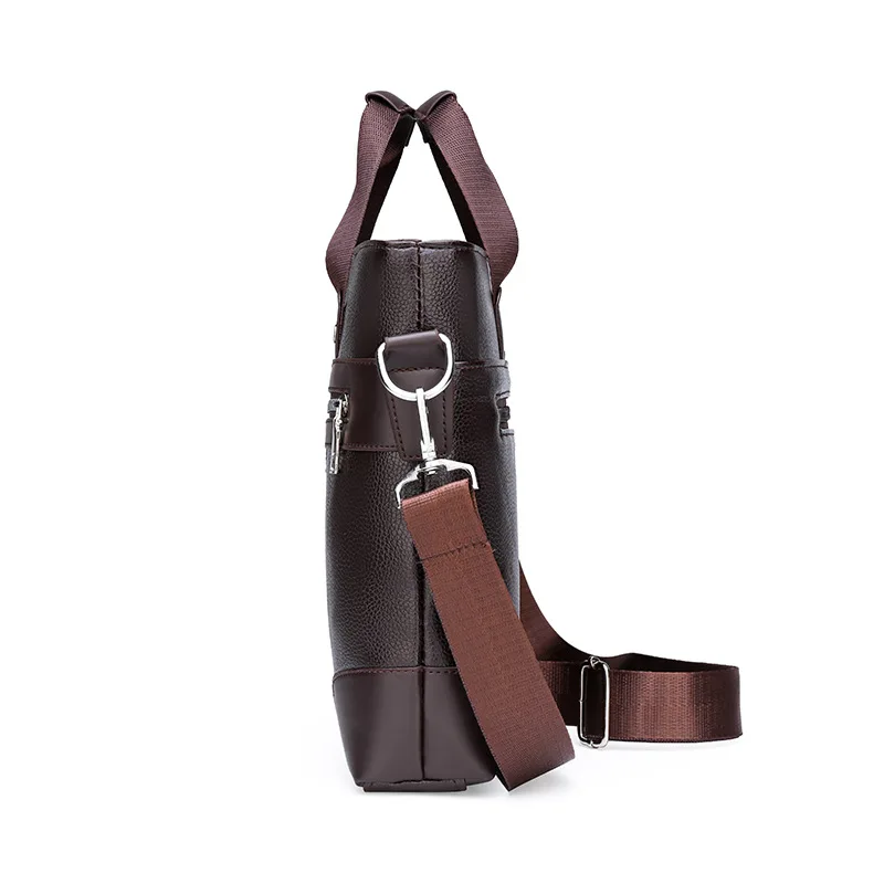 Men's Business Briefcases PU Leather Shoulder Messenger Bags Travel Handbag Totes For Macbook 13.3 14 15.4 inch Male Laptop Bag