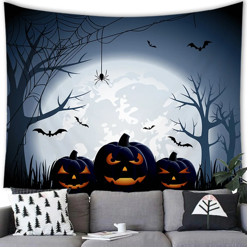 Домашний декор Хэллоуин гобелен летучая мышь Тыква счастливая стена подвесной