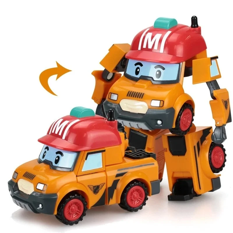 Аниме-фигурки Robocar модель робота поли Мультяшные автомобили-трансформеры