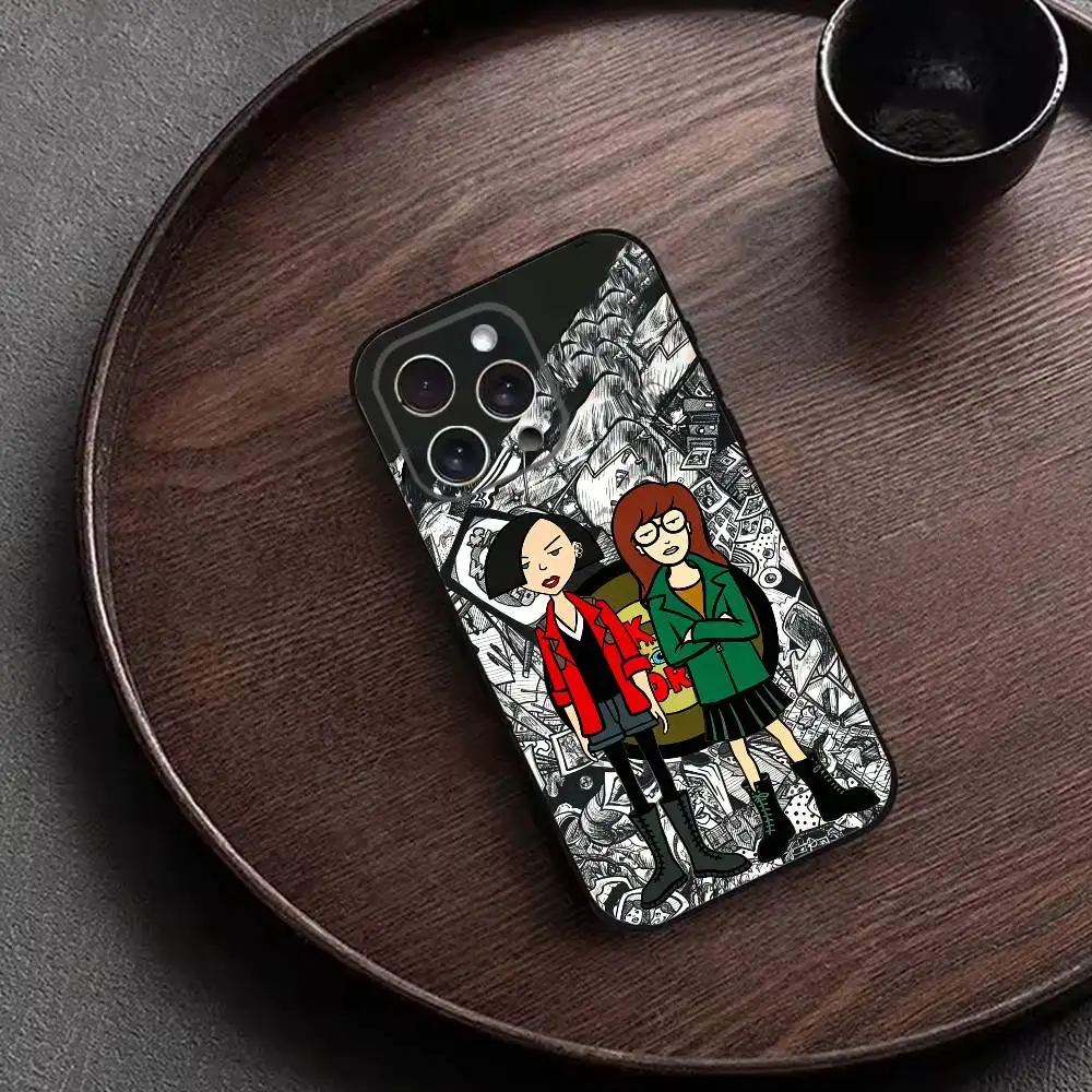 Фото Крутой чехол для телефона Jane Lane Daria Morgendorffer для iPhone 17, 16, 15, 14, 13, 12, 11 Plus, Pro Max, XS, мягкий силиконовый чехол черного цвета. №2