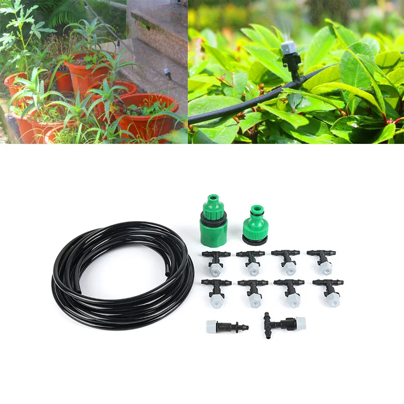 

5m Garden Plants Irrigation Patio Misting Cooling System Outdoor Irrigation System Micro Dripper Irrigation System Tools