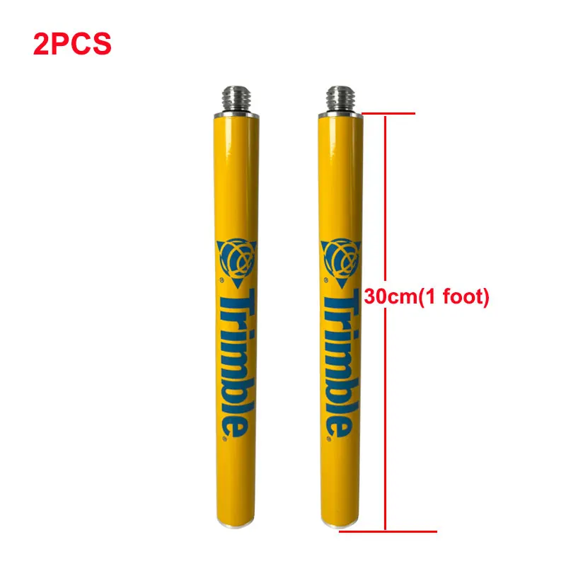 

2PCS 30cm 1 Foot Surveying Extension Pole Prism Antenna Extend Section For Trimble R12i R12 R10 R9snR8s R2 GPS 5/8 x 11 thread